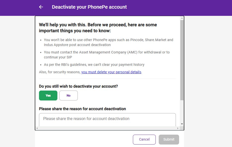 How Do I Delete My PhonePe Account?